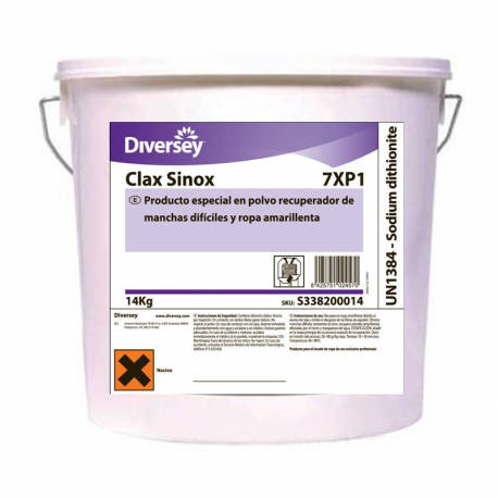 Clax Sinox 7XP1 fehér textilregeneráló mosópor, színvédő adalékanyag 14 kg