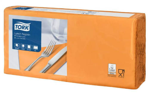 Tork narancssárga Lunch szalvéta 200 db/csomag