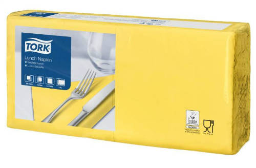 Tork sárga Lunch szalvéta 200 db/csomag