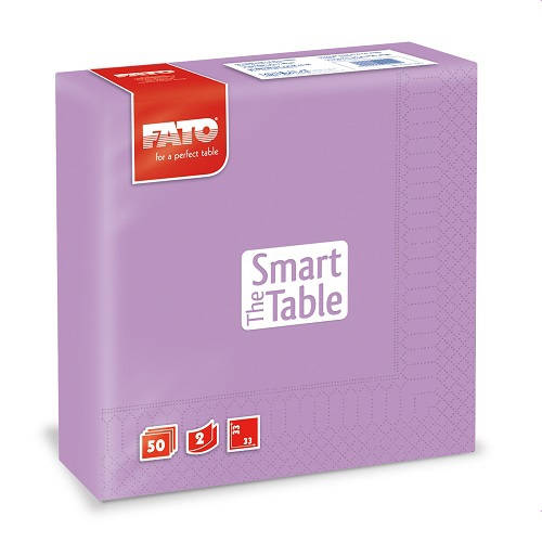 FATO Lucart smart szalvéta 33x33 cm, 2 rétegű, levendula 50 db/csomag