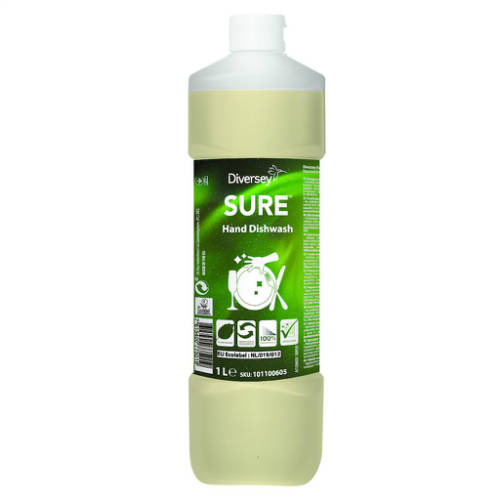SURE Hand Dishwash folyékony kézi mosogatószer koncentrátum 1 l