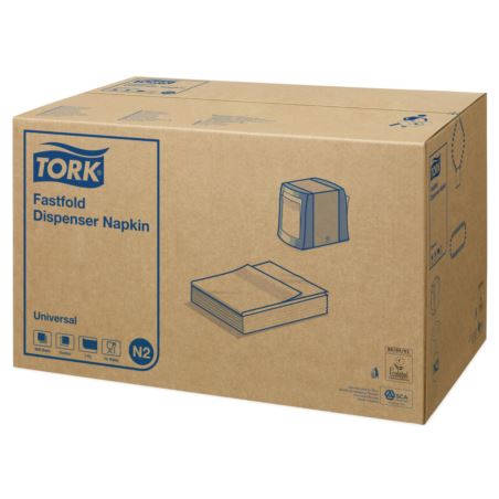 Tork Fehér Fastfold N2 adagolós szalvéta 1 rétegű, fehér, 36x300 lap/karton (10.800 lapos)
