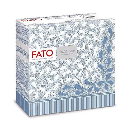Fato textilhatású szalvéta Botanic Blue 40x40 cm 50 db/csomag