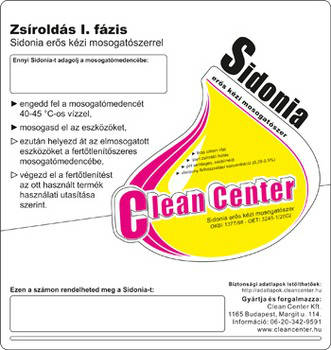 Sidónia-strong I. fázis kísérőmatrica