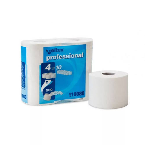 Celtex Prof. Compact toalettpapír 2 rétegű, 500 lap (55 m/tek), 4 tek/csom, 10 csom/karton