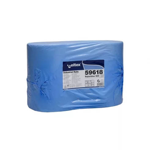 Celtex Superblue 1000 ipari törlő cellulóz, kék, 3 réteg, 180 m, 2x500 lap/karton lapméret: 36x36 cm
