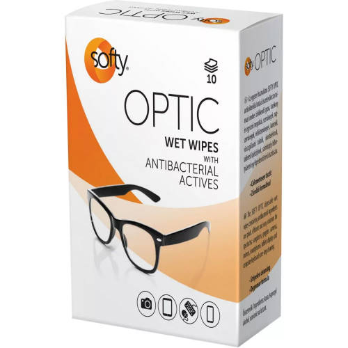 Softy Optic nedves tisztítókendő szemüvegre, kijelzőre 10 db/doboz