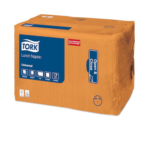 Tork narancssárga Lunch szalvéta 1 rétegű 1/4 hajtogatott 33x32 cm 500 db/csomag
