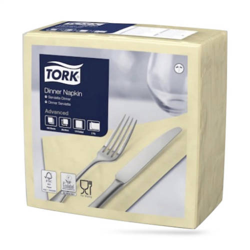 Tork Dinner szalvéta 1/4 hajtogatású szalvéta pezsgő 2 rétegű 39x39 cm 150 db/csomag