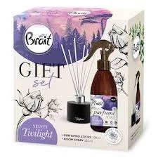 Brait Gift csomag: 100 ml pálcikás illatosító+ 325 ml pumpás légfrissítő Velvet Twilight illat