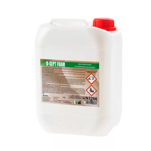 D-Sept Foam erősen habzó, lúgos, tisztító-és fertőtlenítőszer 5 kg