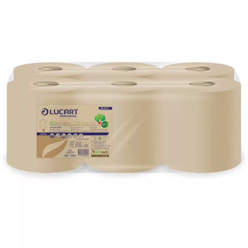 Lucart ECO Natural tekercses kéztörlő 2 rétegű, 158 méter (450 lap)/tekercs  6 tekercs/karton